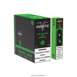 R4P6N101 Ignite Vape España IGNITE V15 paquete de 10 bolígrafos vaporizadores manzana verde melocotón kiwi