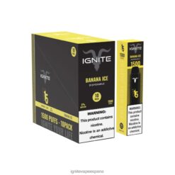 R4P6N11 Ignite Vape España IGNITE V15 paquete de 10 bolígrafos vaporizadores hielo de plátano