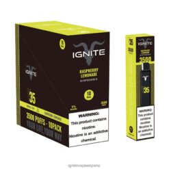 R4P6N125 Ignite Vape Precio IGNITE V35 paquete de 10 bolígrafos vaporizadores limonada de frambuesa