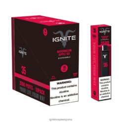 R4P6N129 Pod Ignite Tobacco IGNITE V35 paquete de 10 bolígrafos vaporizadores sandía manzana hielo