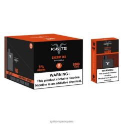 R4P6N17 Ignite Vaporizador IGNITE V60 paquete de 10 bolígrafos vaporizadores hielo de cereza