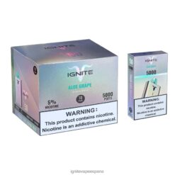 R4P6N22 Ignite España IGNITE V50 paquete de 10 bolígrafos vaporizadores áloe uva